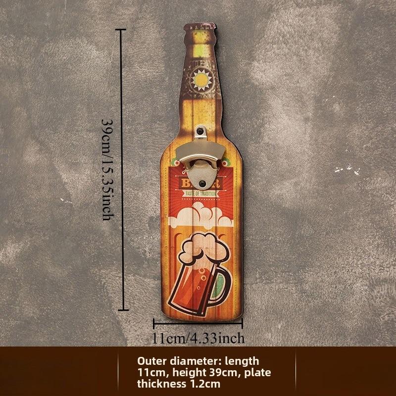 1pcs Creative Bottle Opener Restaurant Wall Decoration Restaurant Bar Barbecue Shop Wall Pendant Personalized Bottle Opener