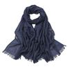 Solid Color Linen Scarf for Women  Spring and Summer New Cotton Candy Monochrome Warm Gauze Scarf Travel Sunscreen Shawl