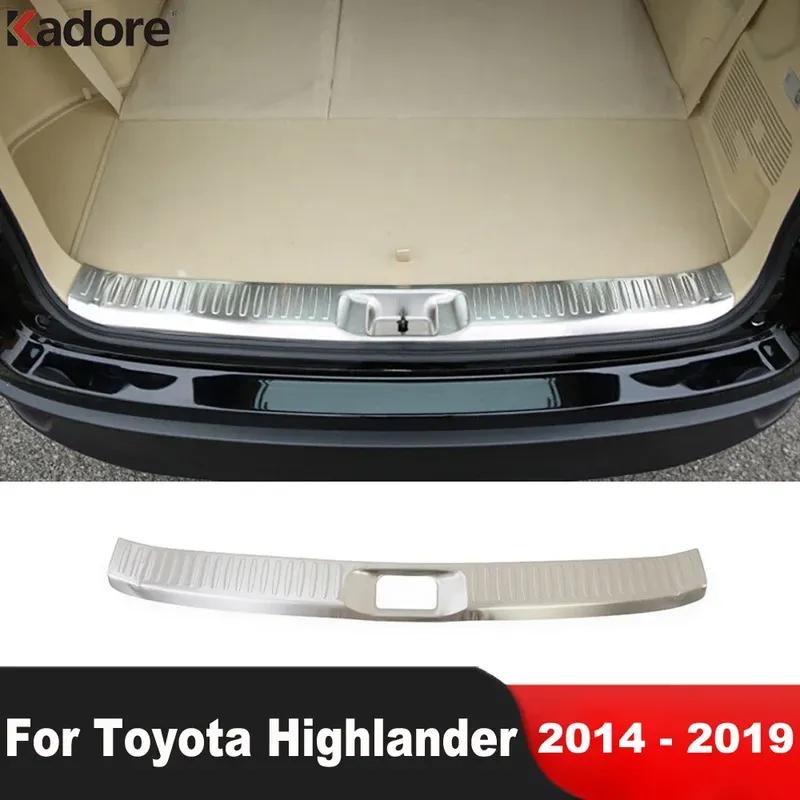 Для Toyota Highlander 2014-2016 2017 2018 Стальная Накладка на Задний Бампер Багажника Автомобиля Накладка на Дверь Багажника Накладка на Порог Защитные Аксессуары