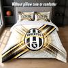 Juventus FC Design Bed Bedding Set 1 Duvet Cover + 2 Pillowcases Soft Breathable Household Bed Linens