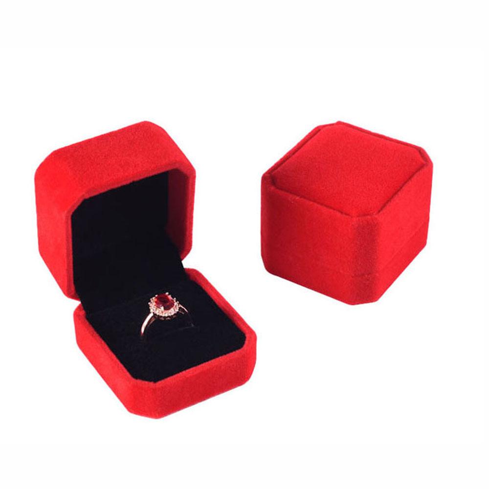 Packaging Box Square Ring Holder Box Storage Organizer Earring Display Case Ring Box Jewelry Box