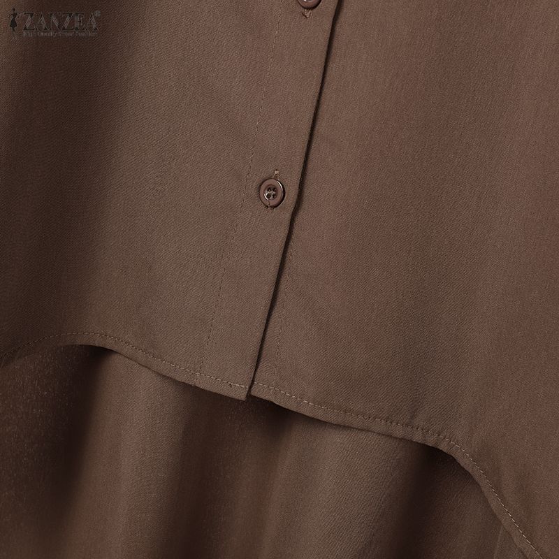 ZANZEA Женские комплекты из двух предметов: блузка с длинным рукавом и длинные брюки, повседневные