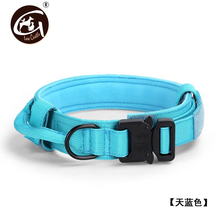 Camouflage Military Green Nylon Webbing Dog Training Tactical Collar Medium Large Solid for Cross-Border for Amazon Pet Supplies
