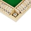 Игровое поле "Shut The Box" с 2/4 кубиками, четырехстороннее, для детей, взрослых, семьи, обучающая, деревянная, математическая, числовая, стратегическая, закрывающая игрушка, ночные аксессуары, 4 игрока