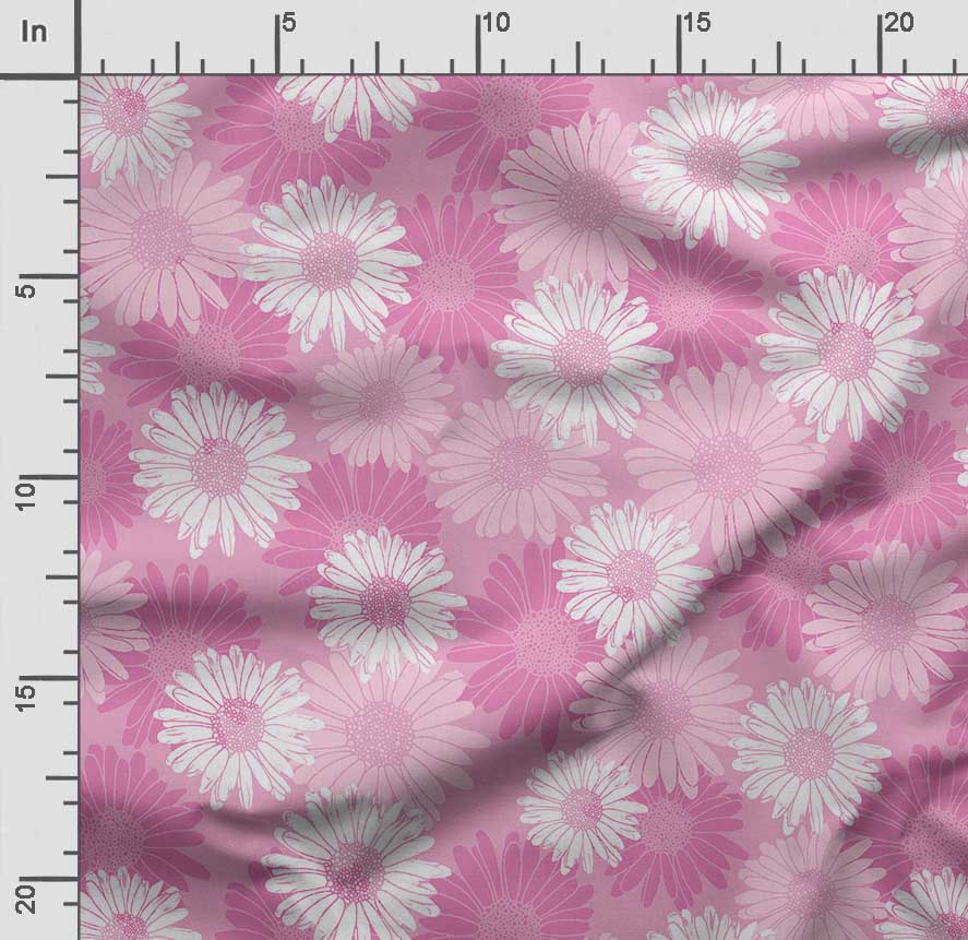 Soimoi Floral Print,  Cotton Cambric Quilting Fabric Sold by The Yard- 42 Inch Wide Medium Weight Cotton Fabric Sewing  Supplies