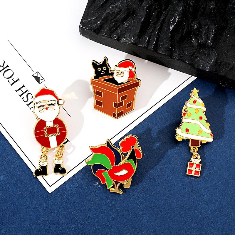 1 шт., милая рождественская елка, веселый мультяшный значок, Рождественская брошь, подарки, одежда для женщин и мужчин