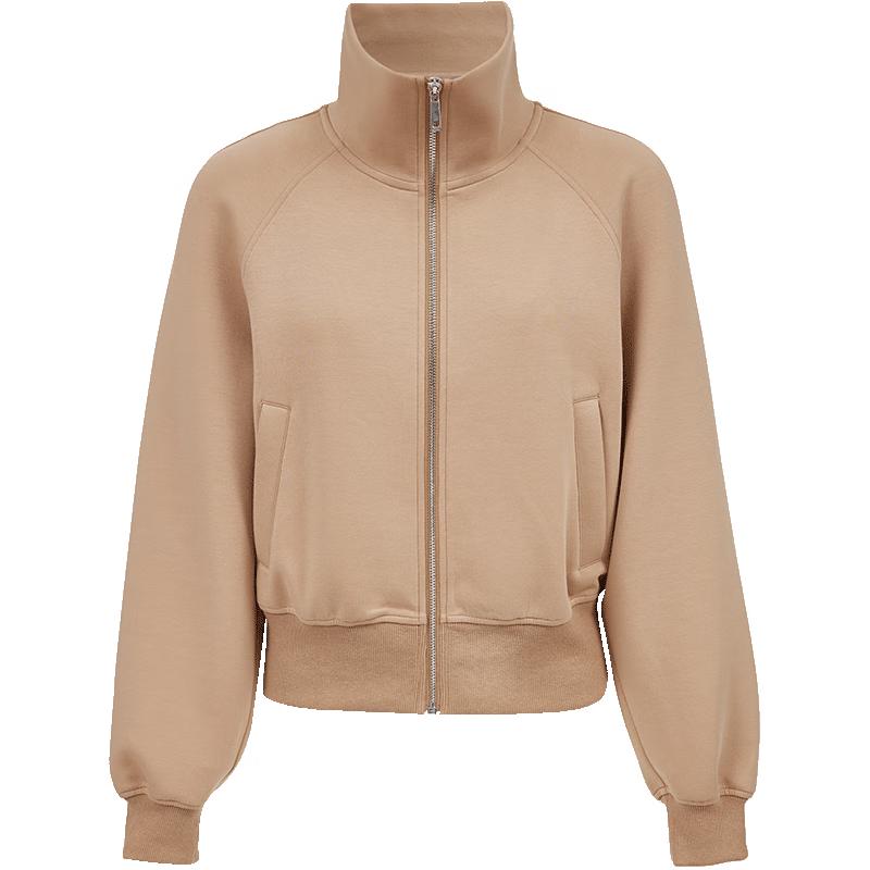 VEROMODA Women's 2025 Autumn Cotton Blend Stand Collar Sweatshirt