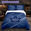 Toronto Maple Leafs Pattern Microfiber 3Pcs Bedding Set Decor Duvet Cover Set For Bedroom Home Use