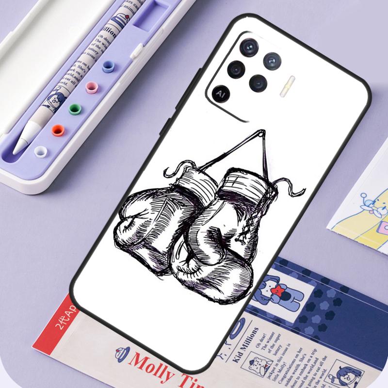 Boxing Gloves For Oppo A96 A76 A16 A94 A74 A54 A15 A18 A38 A58 A78 A98 A40 A60 A80 A57 A17 A77 A5 Pro Case