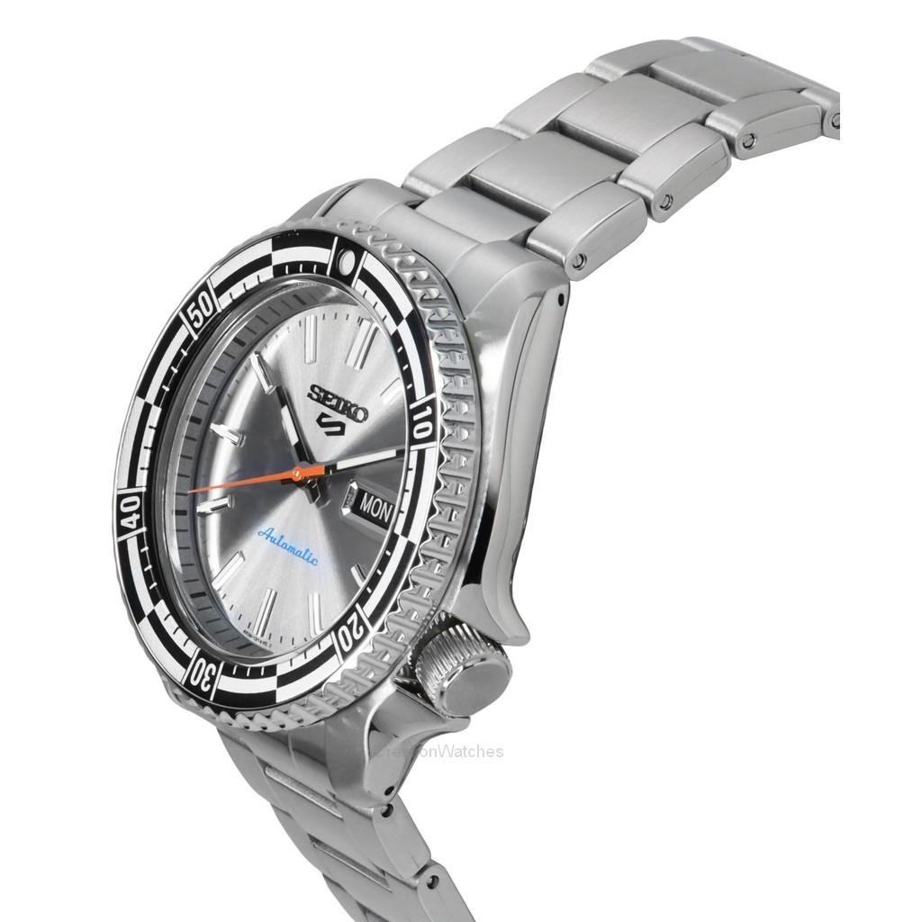 Seiko 5 спортивных SKX Style Special Edition из нержавеющей стали с серебряным циферблатом, автоматические мужские часы SRPK09K1 100M