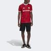 Adidas Оригинальные мужские футболки с трилистником Man United в полоску с логотипом V1, красные HP0455