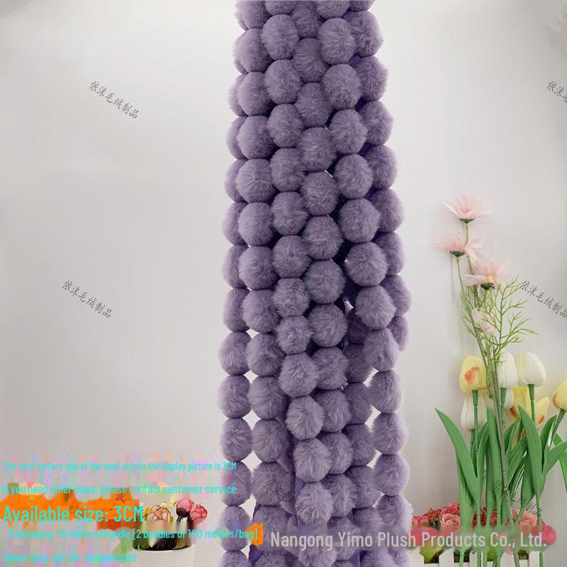 Искусственные меховые полоски для шляпы ханьфу в стиле тыквы - искусственные шарики из меха кролика рекс для рождественской одежды