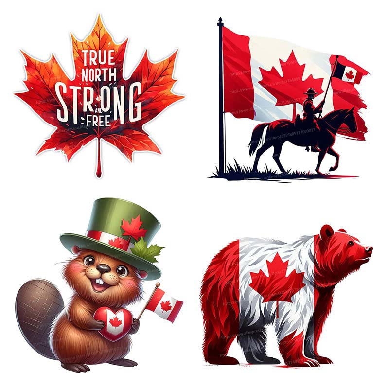 Car Sticker Canada Day Sticker Waterproof Wall Sticker Decor Living Room Cabinet Refrigerator Home Decoration Decals M1134