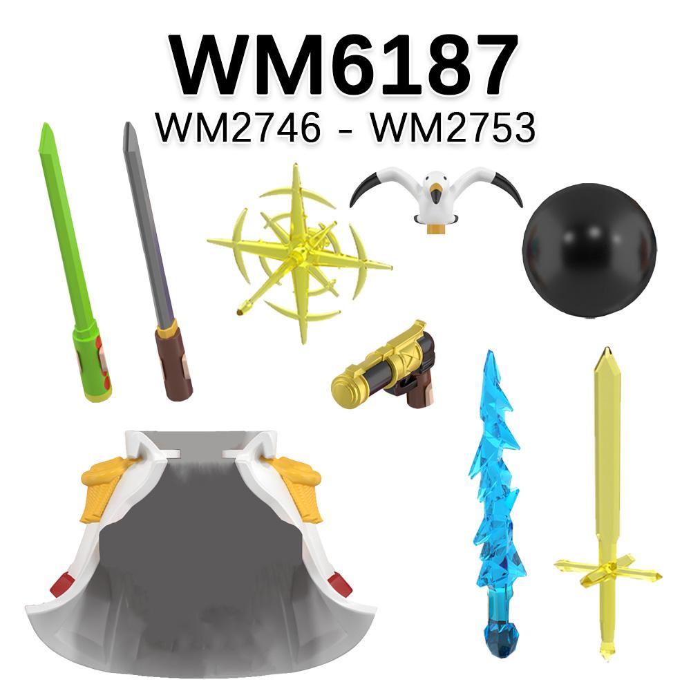 WM Blocks Аниме Серия Кирпичики Фигурки Экшн Детали Набор Конструктор Игрушки Подарок WM6187 WM6188 WM6189 WM6190 WM6191 WM6192 WM6193