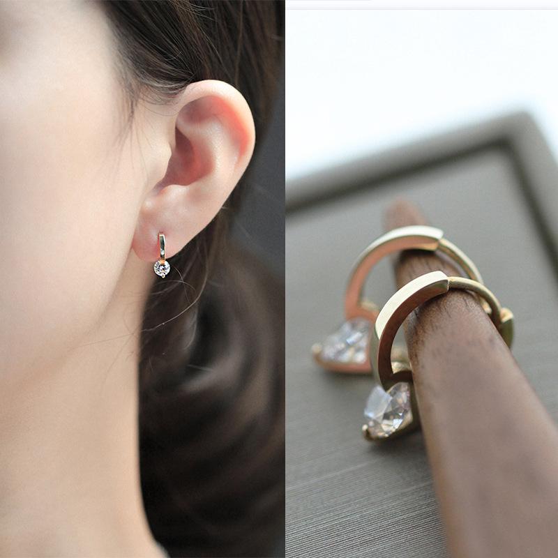 Elegant Korean-Style Zircon Earrings: High-End Fashion, Versatile Luxury for Women