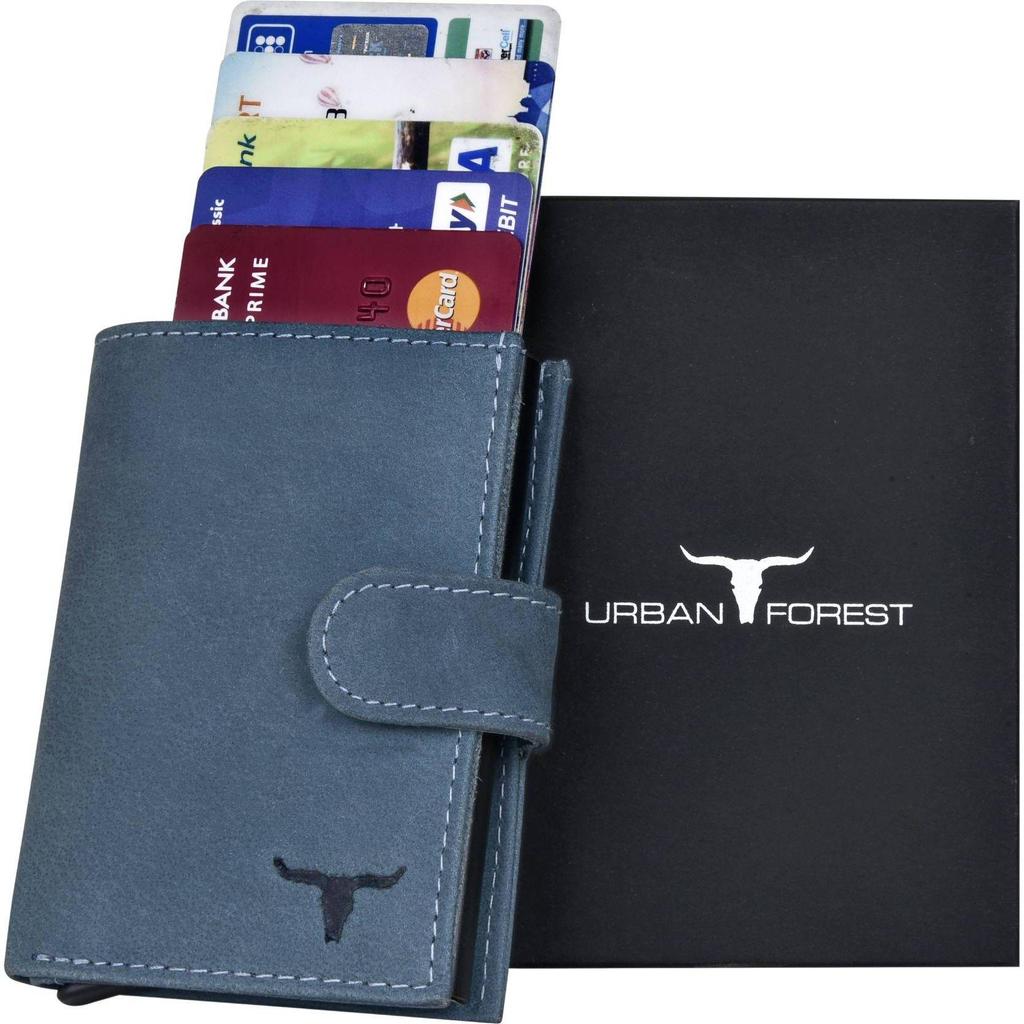 Мужской держатель для RFID-карт из натуральной кожи - стандартный размер  (5 слотов для карт)