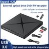 USB 3.0 CD/DVD Recorder External Optical Drive SD Jack Card Reader USB Jack Mobile External Optical Drive DVD-RWA