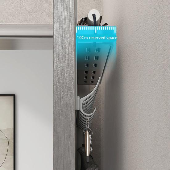 Дверная полка, двухслойная конструкция, прочная несущая способность, простая установка, многоцелевой крючок для вешалки