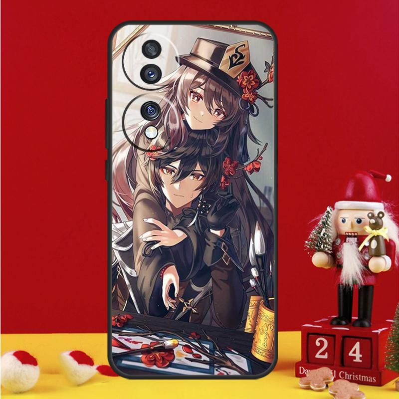 Чехол Genshin Impact Zhongli Hutao для Honor Magic 7 6 8 Pro Honor Win X9a X9b X9c X9d X8c X8b 50 70 90 200 400 Lite