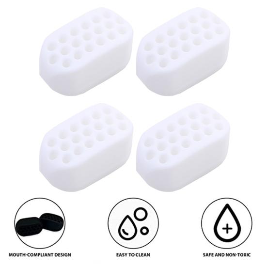 4 шт., силиконовый тренажер для челюсти, портативный для мужчин и женщин, для укрепления мышц лица, укрепитель челюстных костей, формирователь челюсти, тренажер