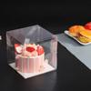 10 шт. Прозрачные пластиковые коробки для тортов с ручками, универсальные индивидуальные контейнеры для десертов на свадьбы, дни рождения, юбилеи, Рождество, Хэллоуин
