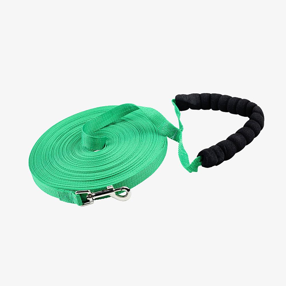 Нейлоновый поводок для собак с пенопластовой ручкой, поводки для тренировок на открытом воздухе, тренировочные поводки для собак 1,8 м, 3 м, 6 м, 10 м, 15 м, 20 м, 30 м, 50 м