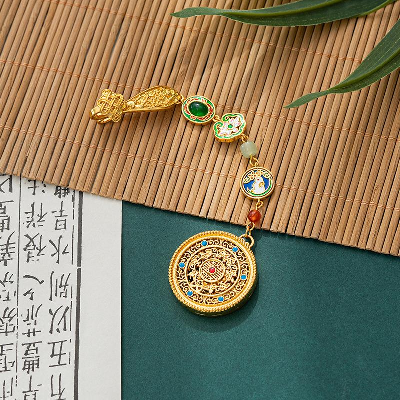 Имитация жемчуга Женское украшение Ханфу Ювелирные изделия Длинная подвеска-кисточка Аксессуары для ципао Сплав Ципао Прессованный лацкан