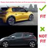 Для Peugeot 208 2018 2019 2020 2025 2025 2025 2025 Задняя решетка окна, боковая крышка-жалюзи, накладка, наклейка, вентиляционное отверстие, совок, карбон ABS