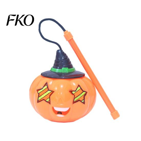 Cute Cartoon Pumpkin Decoration Halloween Lantern, LED Light Up Handheld Lamp, Battery Funny Witch Hat Decor Operated Decorative Plastic Lantern
