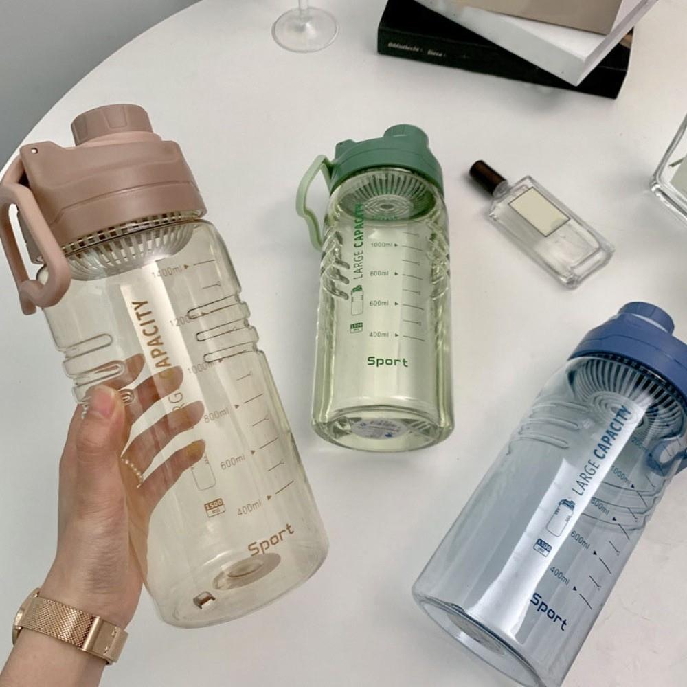Transparent Sports Water Cup 1500ml Fitness Drinking Bottle Fitness Water Bottle Camping