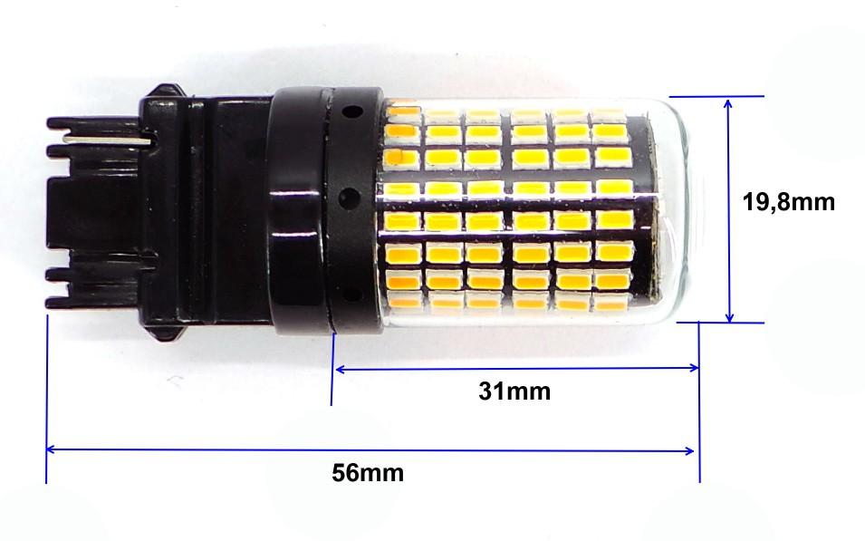 2 Pcs LED Bulbs 3156 P27W 12-24V Orange 100% Canbus Off-Road