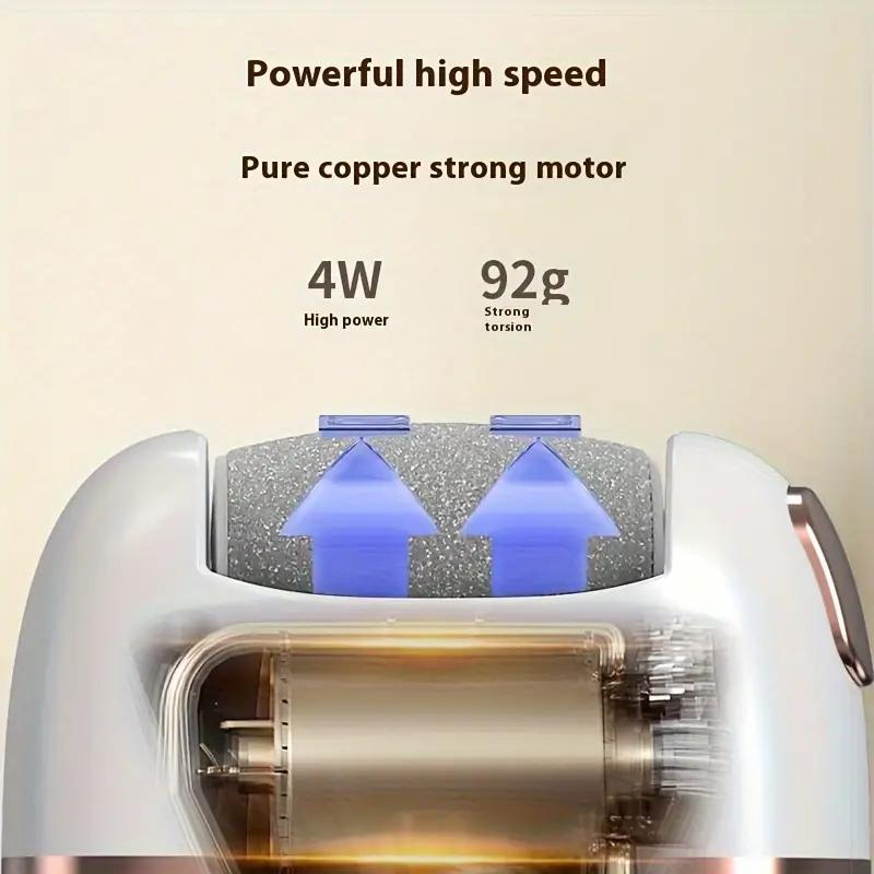 1 шт. аккумуляторная электрическая шлифовальная машинка для ног - три сменные шлифовальные головки, шлифовальные головки для полировки толстой кожи, зарядка через USB