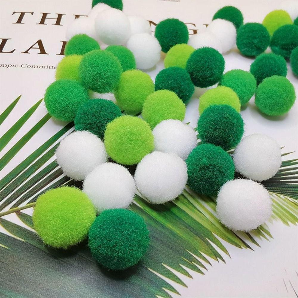 100 Pcs Chrismas Colors Pompom Fur Balls Candy Colors DIY Plush Ball Christmas Decor