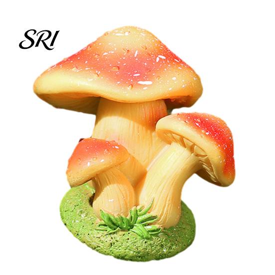 Mini Mushroom Ornament Miniature Synthetic Resin Micro Landscape Potted Plant Decoration Forest Style Fairy Garden Accessories Light-resistant Decor