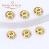 14K Gold Plated Brass Round Abacus Flat Spacer Beads ,Bead Separator For DIY Bracelet Necklace Jewelry Making Supplies Wholesale