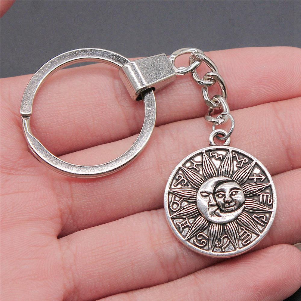 Солнце Луна Пентаграмма Брелки Женские Ювелирные Изделия Бизнес Креативный Сувенир