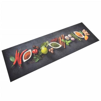 Vidaxl Dywanik Kuchenny, Wzór W Przyprawy, 60X180 Cm, Aksamit