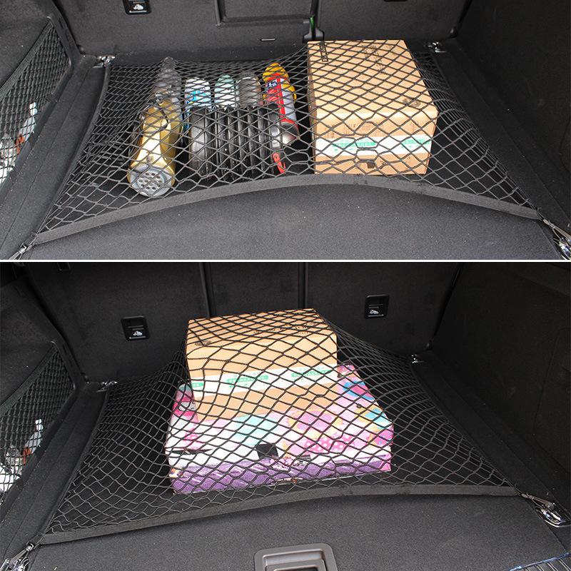 For Hyundai Creta Solaris Accent Tucson Elantra Car Boot Luggage Storage Cargo Organiser Elastic Mesh Trunk Net