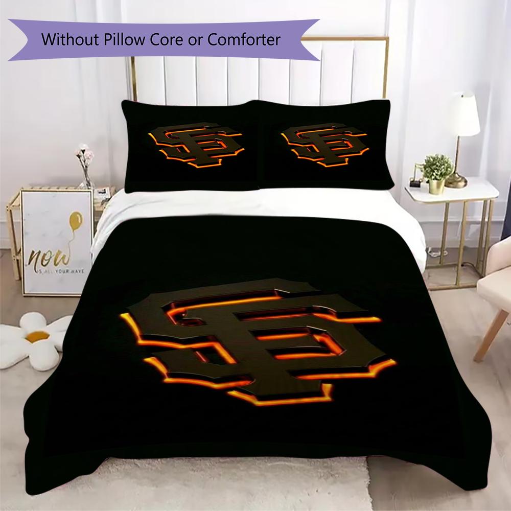 San Francisco Giants Pattern Bedding uilt Set uilt Cover Pillowcase Home Decoration Birthday Gift (1 * duvet cover + 2 * pillowcase without core)