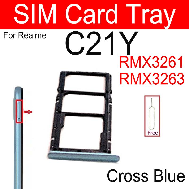 Лоток для SIM-карты для Realme C20 C20A C21 C25 C21Y C25Y C25S, двойной слот для SIM-карты, держатель адаптера, запасные части