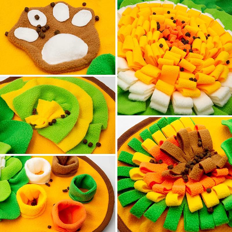 Pet Snuffle Mat: Fun, Interactive, Anti-Choke Toy for Cats & Dogs - Relieves Boredom with Hide and Seek Feeding Design