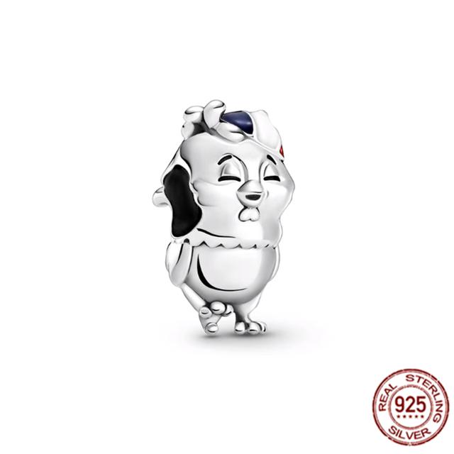 Очаровательная бусина подходит для оригинального браслета/серьг/ожерелья из стерлингового серебра 925 пробы, ювелирное украшение в виде гриба Нини, кролика, мудрой совы, лисы