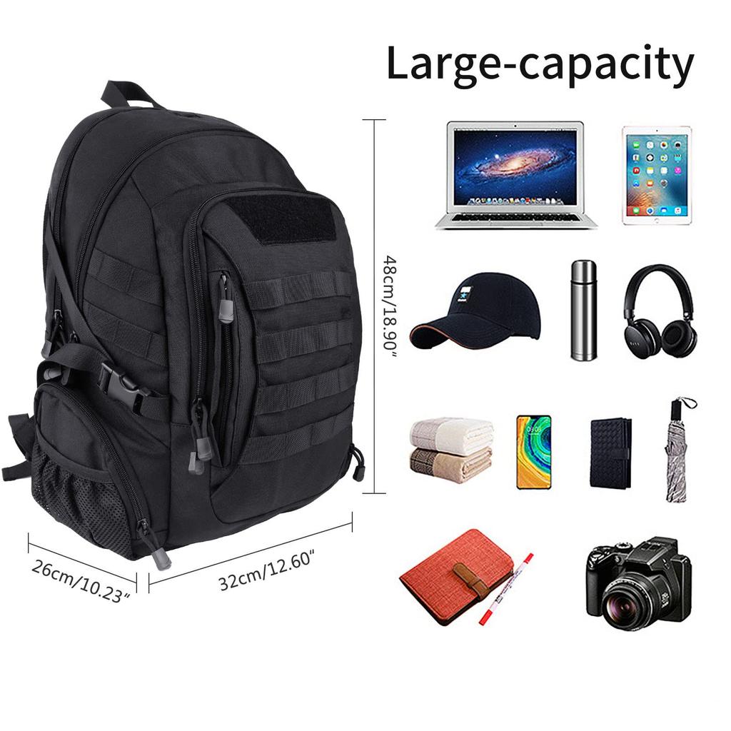 45L Тактический MOLLE рюкзак для скалолазания и выживания на открытом воздухе [FOCUHUNTER] Рюкзак, Рюкзак, Водонепроницаемый, Сейсмостойкий, Совместимый, Рюкзак, Рюкзак,