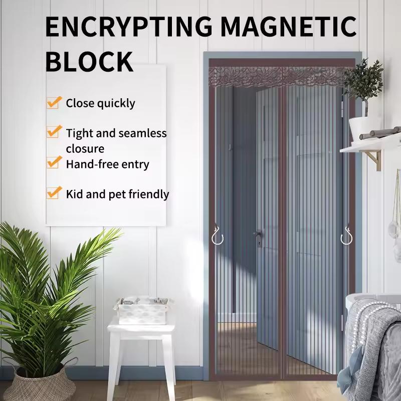 Магнитная дверная сетка большого размера Дверная магнитная москитная сетка Защита от насекомых Летная Летняя и Кухонная Внутренняя Невидимая сетка Магнитная дверная сетка