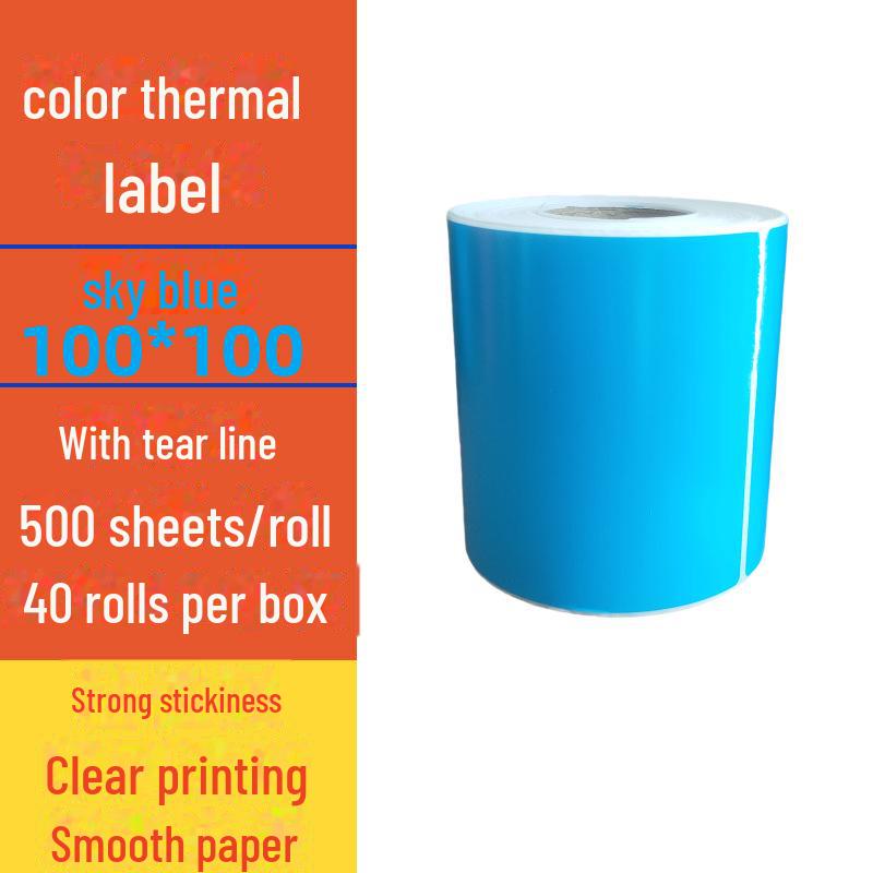 Spot Three-Proof Self-Adhesive Thermal Label Paper for Barcode Printing (100x100mm)
