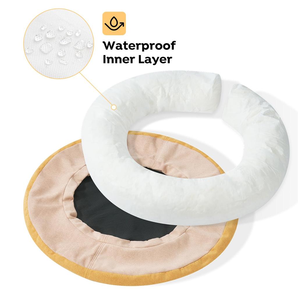 Кровать для кошек Veehoo, зимняя кровать для собак, зимняя кровать для домашних животных, зимняя теплая кровать для домашних животных, защита от холода, подушка для домашних животных, коврик для домашних животных, диван для домашних животных, круглый пончик, кровать для домашних животных, моющаяся подушка