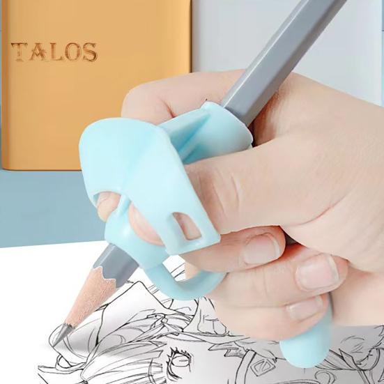 4 шт. детский держатель для карандашей эргономичный дизайн ручка корректор карандаши практика письма силиконовые накладки на пальцы помощь при захвате ручки