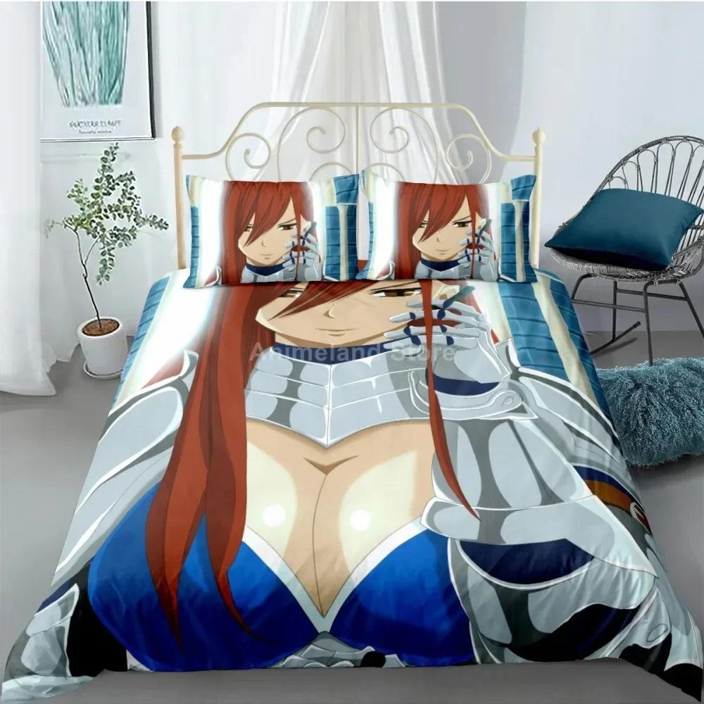 Fairy Tail Bedding Set Duvet Cover Quilt Duvet Cover Sets Home Decor Twin Single Queen King Size Fashion Gift Cartoon