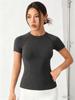 Топ спортивный с коротким рукавом для женщин с эффектом похудения Nude Feel - Идеально подходит для бега, пилатеса и йоги