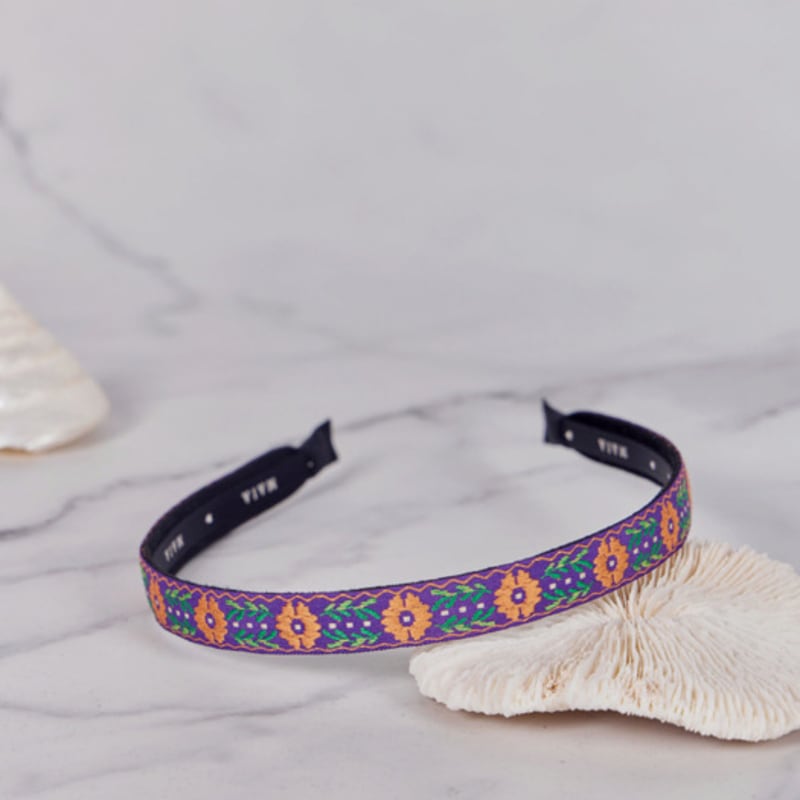 Ободок для волос MAIA с цветочной лозой (Выберите 2) - оранжевый